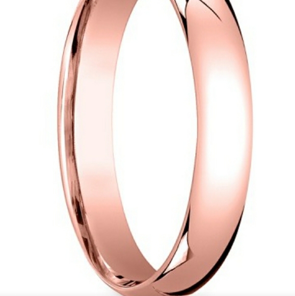 ROSE GOLD TUNGSTEN 4MM BAND - Picture 1 of 4